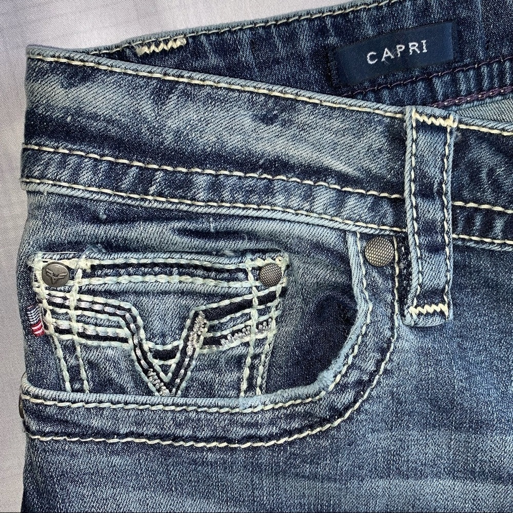 NEW Women’s Vigoss Cropped Dark Denim Jeans sz 10 - Picture 4 of 8